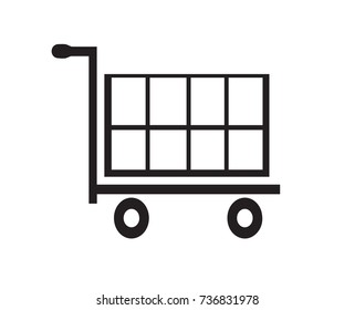 shopping cart icon vector - shopping basket