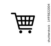 Shopping cart icon vector black. Shopping cart icon. Shopping cart. Business icon.