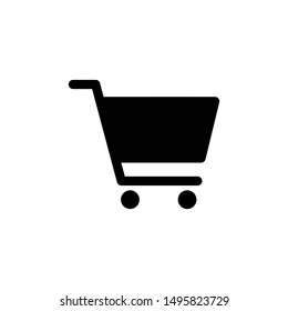 Shopping cart icon vector black. Shopping cart icon. Shopping cart. Business icon.