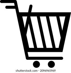 Icono de carro de la compra vector negro. Icono del carro de la compra. Carro de compras. Icono de negocio.