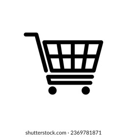 Shopping cart icon vector black. Shopping cart icon. Shopping cart. Business icon.