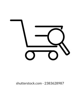 Shopping cart icon vector black. Shopping cart icon. Shopping cart. Business icon.