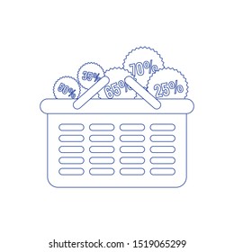 Shopping Cart Icon Vector Design Illustration. Concept of line icon