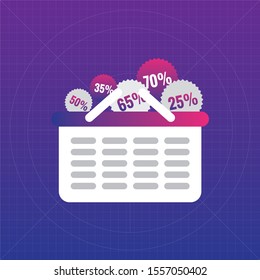 Shopping Cart Icon Vector Design Illustration.