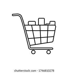 Shopping cart icon vector design template