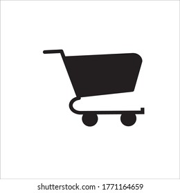 Plantilla de diseño vectorial de icono de carro de compras