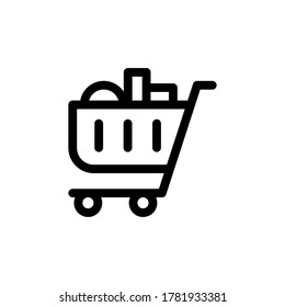 Shopping cart icon vector design templates isolated on white background