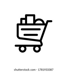 Shopping cart icon vector design templates isolated on white background