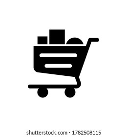 Icono de carro de compras plantillas de diseño vectorial aisladas en fondo blanco