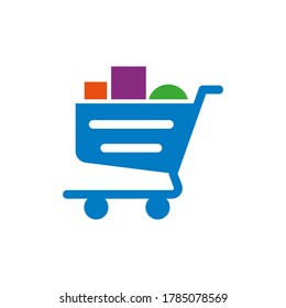 Icono de carro de compras plantillas de diseño vectorial aisladas en fondo blanco