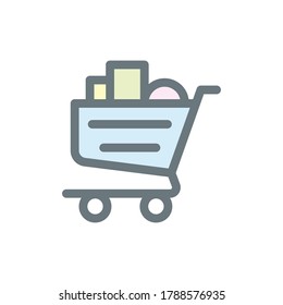 Shopping cart icon vector design templates isolated on white background