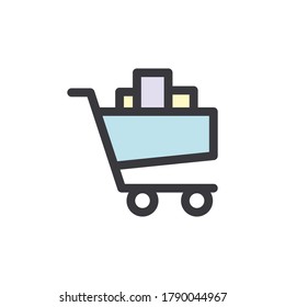 Shopping cart icon vector design templates isolated on white background