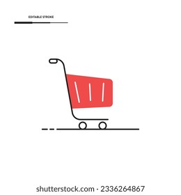 Diseño de vectores de iconos de carrito de compras.