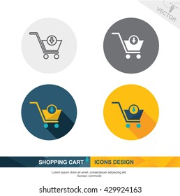 shopping cart icon vector design 2