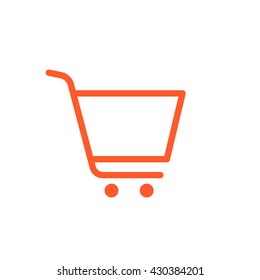 Shopping cart icon. Vector design element for sale tag, card, corporate identity, label or poster.