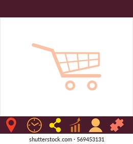 Shopping Cart  icon. Vector design. 