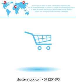 Shopping Cart  icon. Vector design.