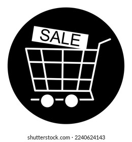 
shopping cart icon vector drawing