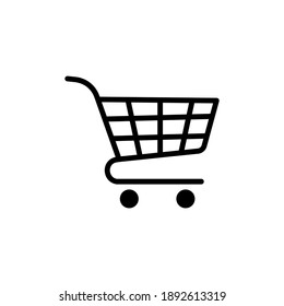 Vector de icono del carro de la compra. Icono de comercio electrónico