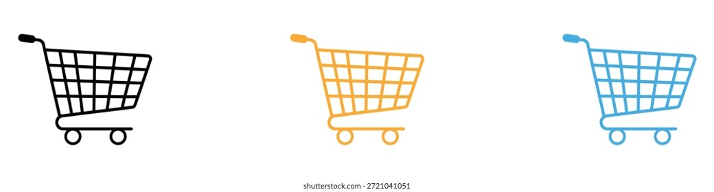 Shopping cart icon vector. e-commerce and retail applications symbol. vector illustration.
