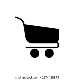 shopping cart icon- vector editable shopping cart icon for website or mobile.