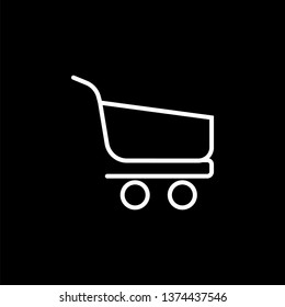 shopping cart icon- vector editable shopping cart icon for website or mobile.