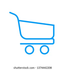 shopping cart icon- vector editable shopping cart icon for website or mobile.