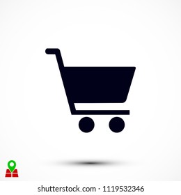shopping cart icon, 

Vector EPS 10 illustration style