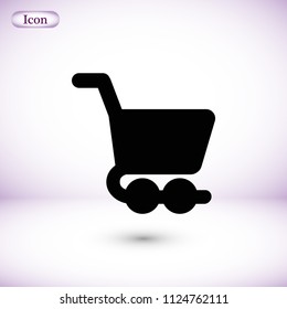 shopping cart icon, Vector EPS 10 illustration style