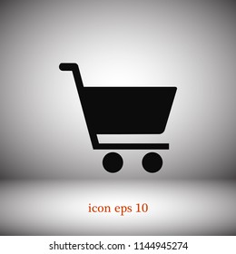 shopping cart icon, Vector EPS 10 illustration style