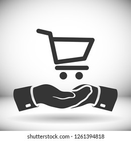 shopping cart . icon. Vector Eps 10