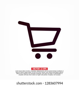 shopping cart . icon. Vector Eps 10