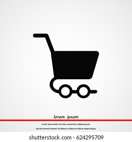 shopping cart icon, Vector EPS 10 illustration style
