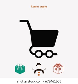 shopping cart icon, Vector EPS 10 illustration style