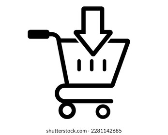 Shopping cart icon vector file