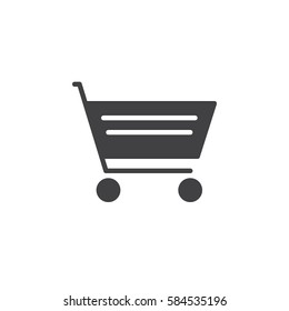Shopping cart icon vector, filled flat sign, solid pictogram isolated on white. Symbol, logo illustration