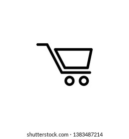 Shopping Cart icon vector. Flat design style on white background.