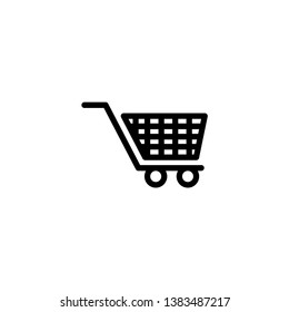 Shopping Cart icon vector. Flat design style on white background.