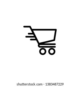 Shopping Cart icon vector. Flat design style on white background.