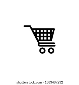 Shopping Cart icon vector. Flat design style on white background.