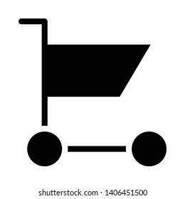 Shopping Cart icon vector, Flat icon shop cart symbol
