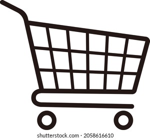 Shopping cart icon vector. Shopping Cart in Flat Design