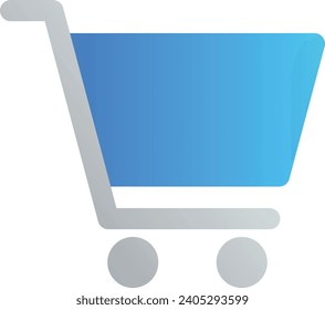 Shopping cart Icon in vector flat gradient style color, illustration, art for design, ui, web, interface