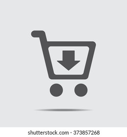 Shopping Cart Icon vector flat design