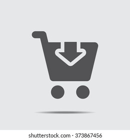 Shopping Cart Icon vector flat design