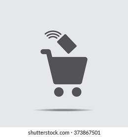 Shopping Cart Icon vector flat design