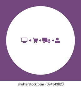 Shopping Cart Icon vector flat design