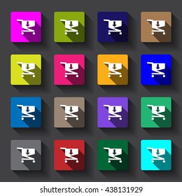 Shopping cart Icon vector flat design