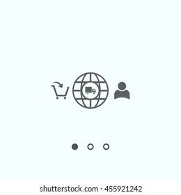 Shopping cart Icon, vector, icon flat 