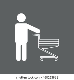 Shopping cart Icon, vector, icon flat 